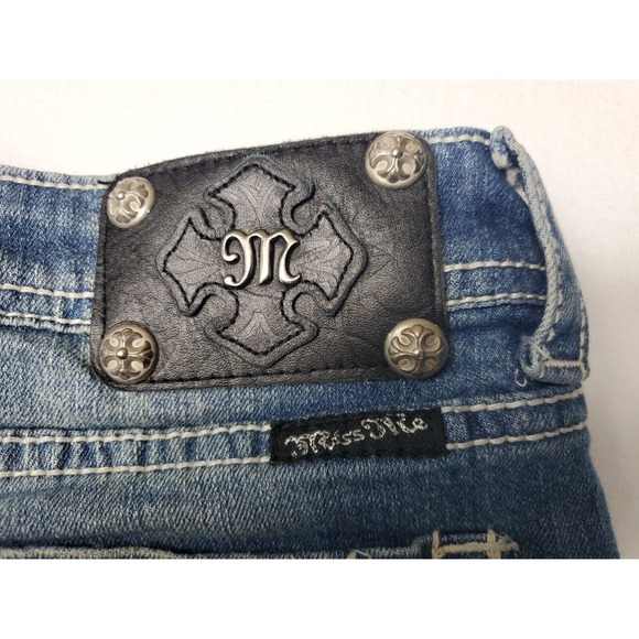 Miss Me Boot Cut angle Cut Rhinestone Size 29 JP 5117 - Picture 11 of 11